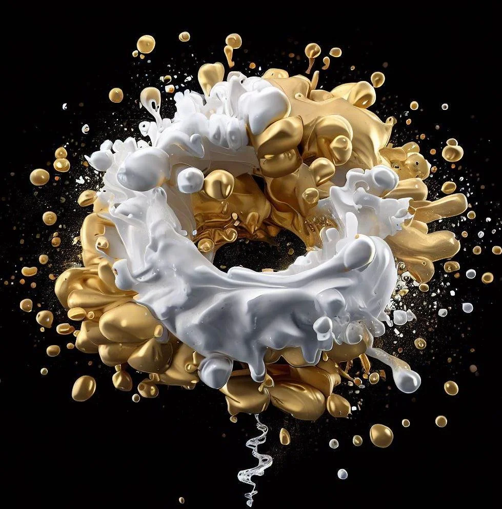 Abstract White And Gold picture 1 of 1