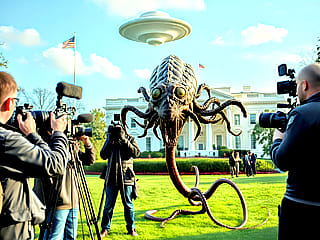 Would you still want Aliens to land on the white house lawn if they were peaceful but looked freakishly terrifying?'