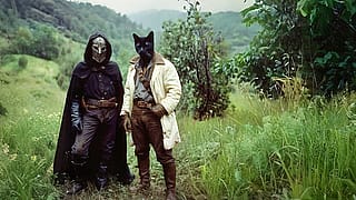 Me and my cat playing in the yard.'