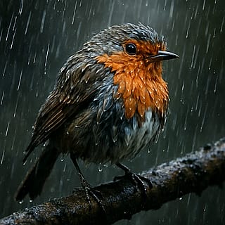 Wet bird'