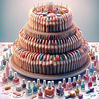 Importance of a correct prompt. Birthday cake.'