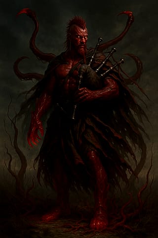 Doom Bard playing that Doot E1M1 with a set of Bagpipes.'