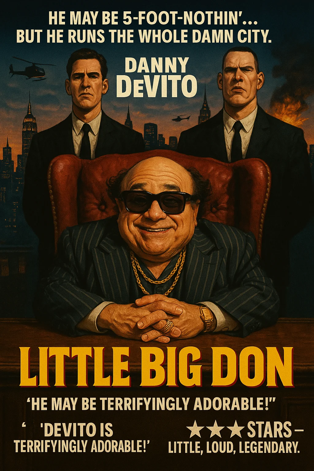 "Little Big Don" — Danny DeVito as NYC's Most Adorable Mob Boss (AI-Generated Parody Poster) picture 1 of 1