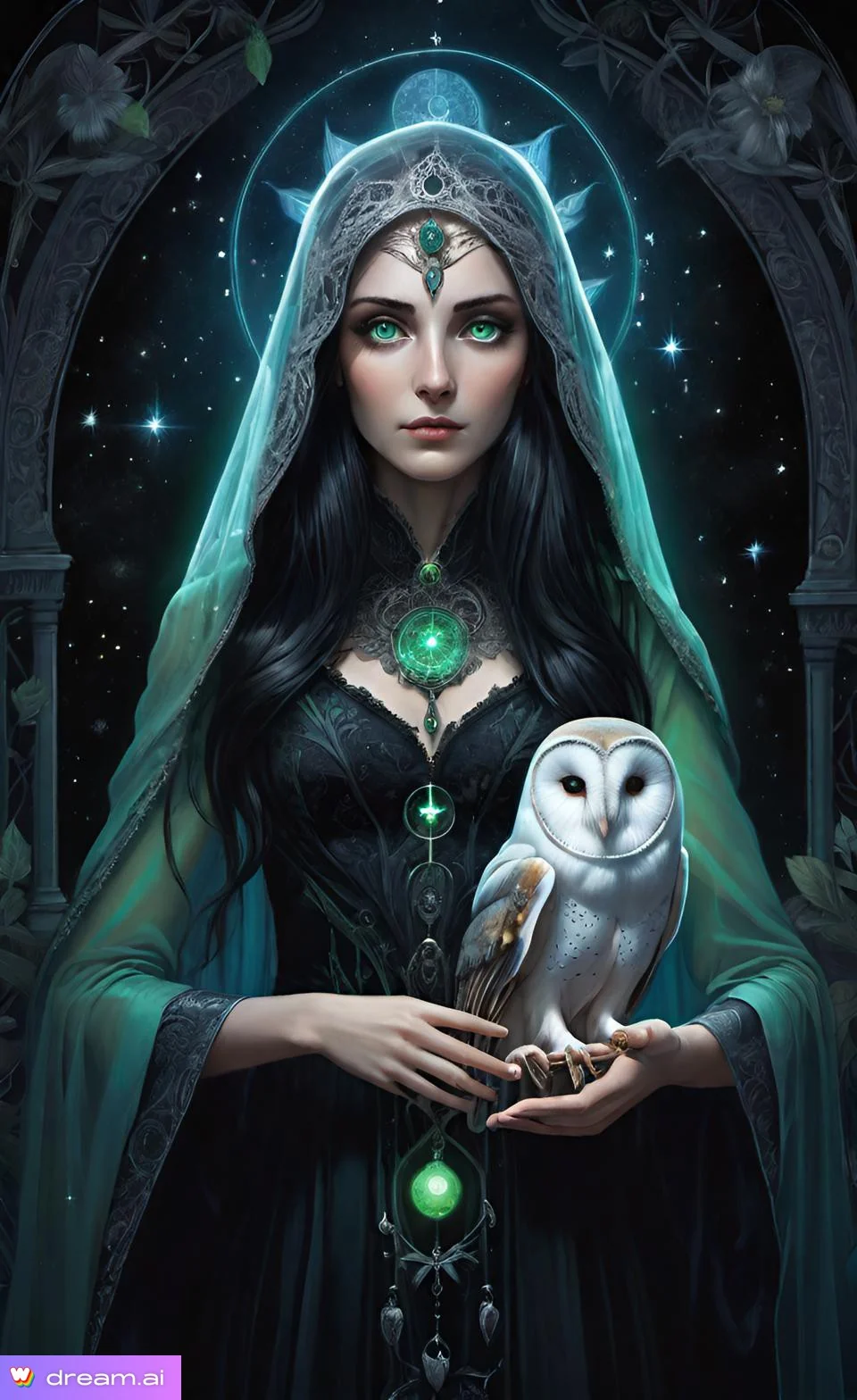 Witches with a nocturnal animal picture 3 of 8