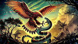The Eagle 🦅 vs the Snake 🐍'