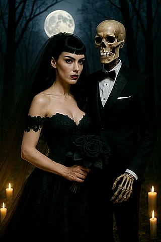Goth Bride & Vampire'