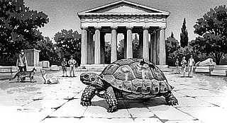 The veteran tortoise from the temple of Hephaestus'