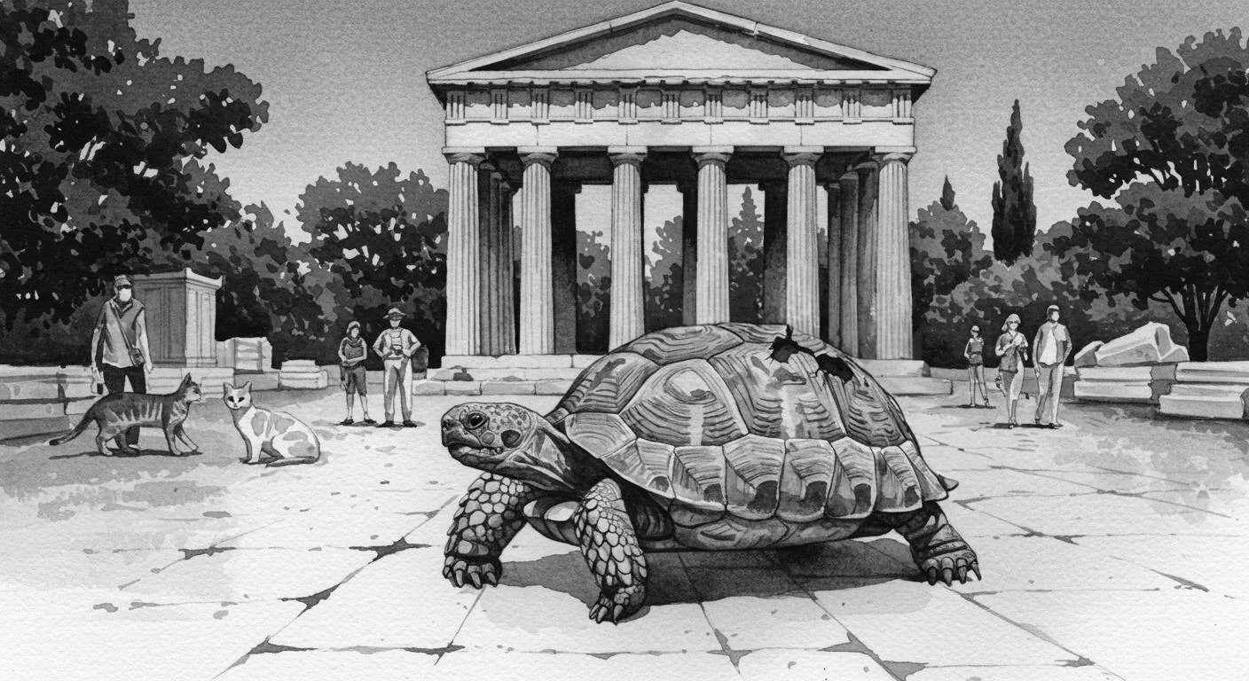 The veteran tortoise from the temple of Hephaestus picture 1 of 1