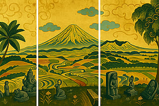 Stylized Serenity: A Homage to Japanese Screen Painting'