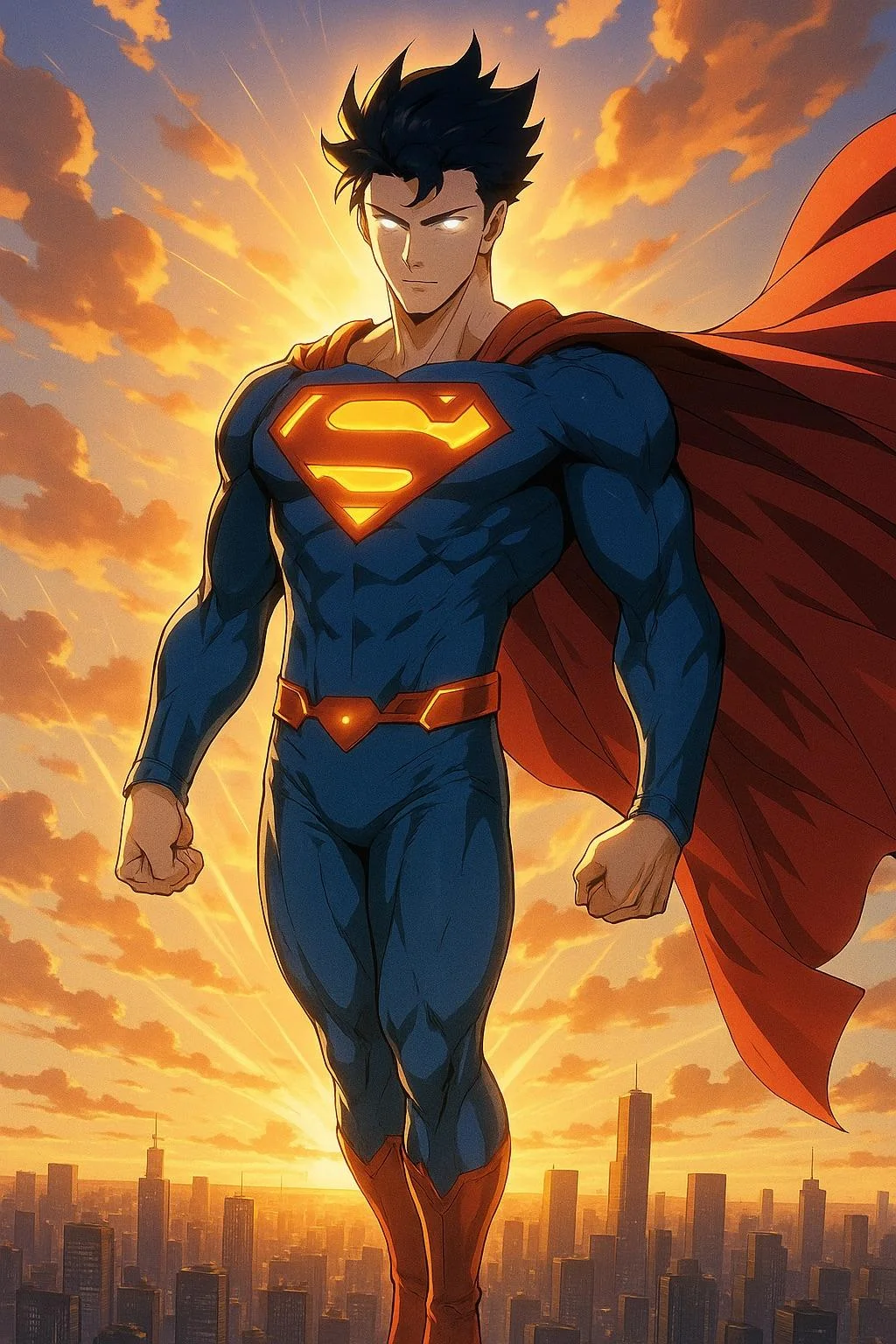 Batman and Superman done in anime art style picture 1 of 2