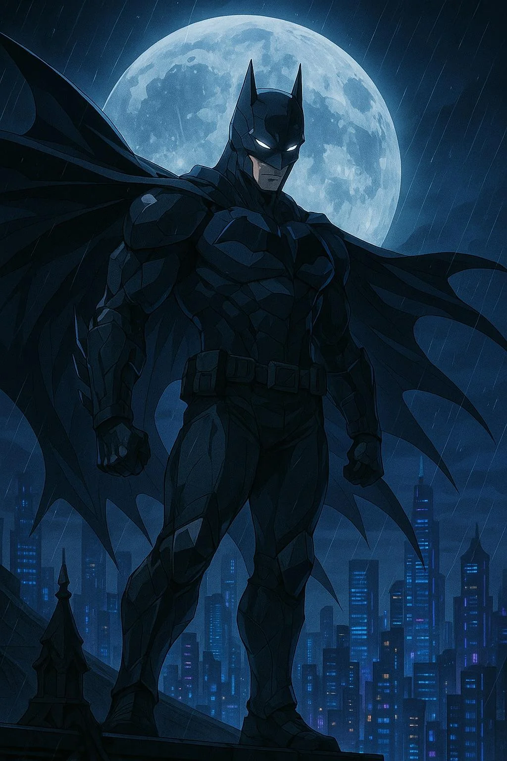 Batman and Superman done in anime art style picture 2 of 2