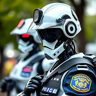 Robot police officers'