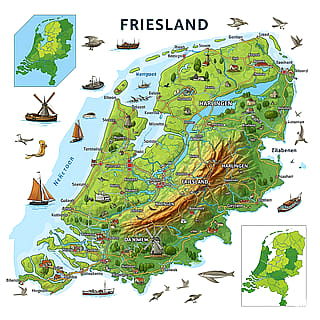 frege Gemini, om in kaart fan Friesland te meitsjen'