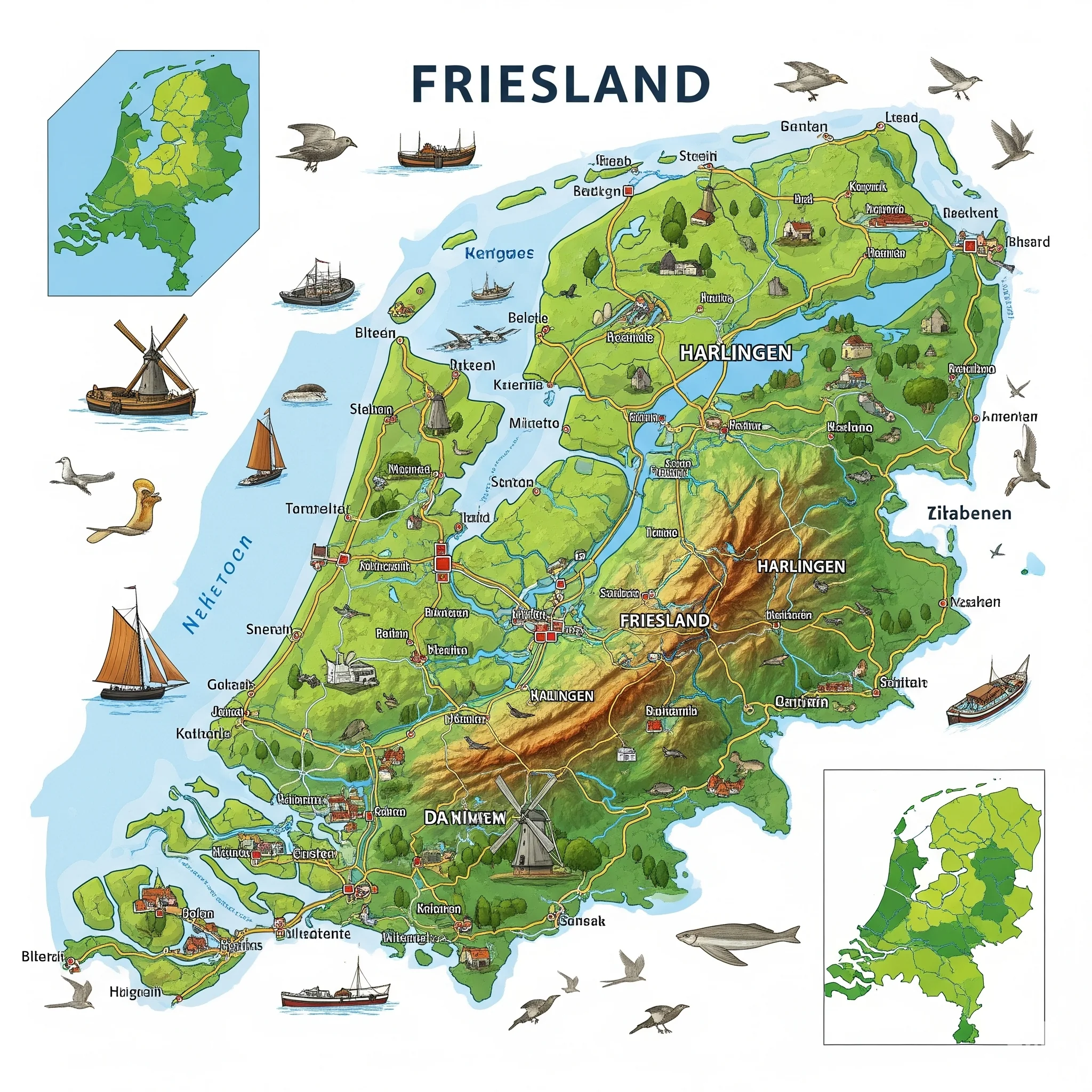 frege Gemini, om in kaart fan Friesland te meitsjen picture 1 of 1