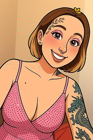 ChatGPT's cartoon of me vs real me. Not too baf'