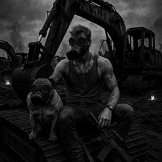 A boy and his dog'