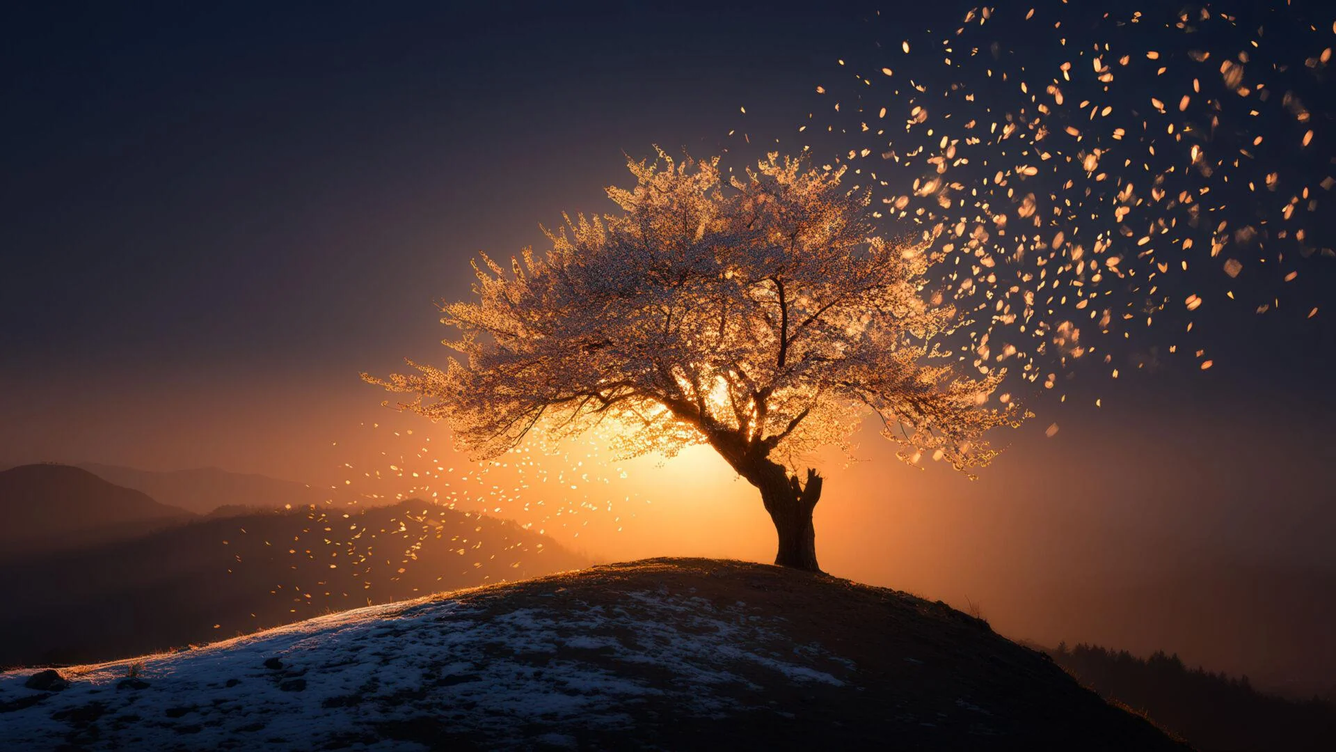 Winter Blossom Sunset picture 1 of 1