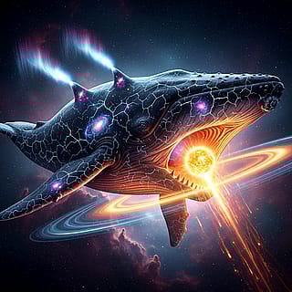 In the oldest parts of the cosmos, the great Celestial Leviathans consume dying stars to fuel their journey through the void.'