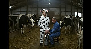 At the farm'