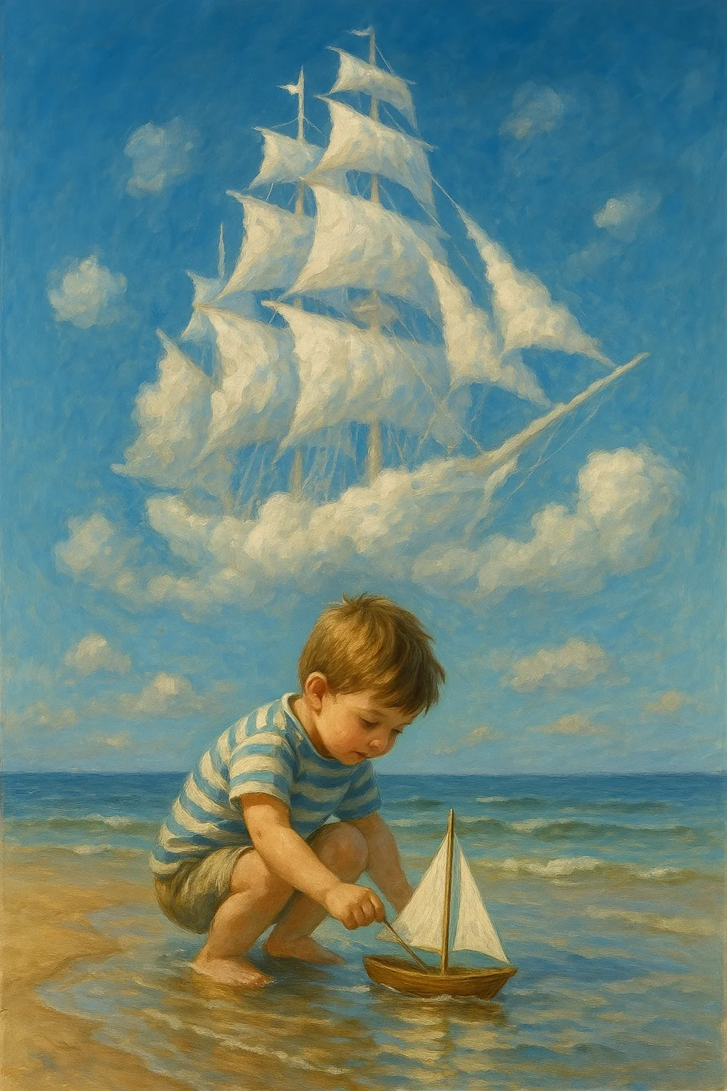 Young boy with big dreams of the open sea picture 1 of 1