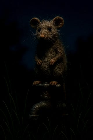 Felt and fur beneath a sky that forgot him.'