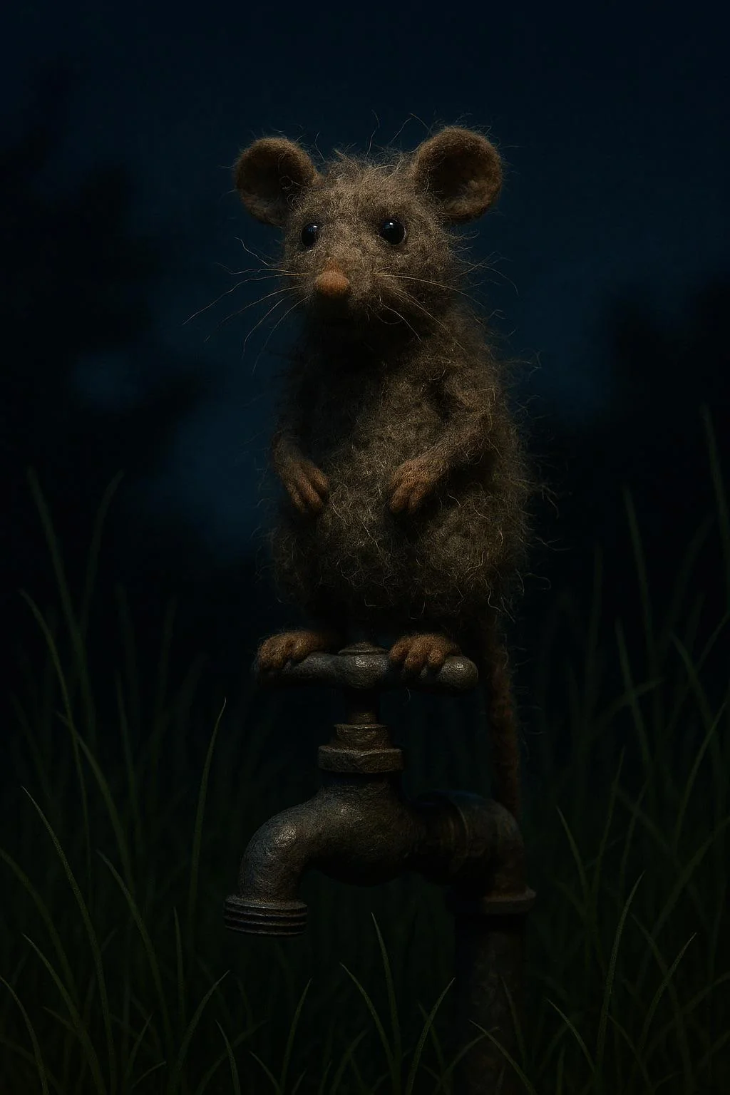 Felt and fur beneath a sky that forgot him. picture 1 of 1