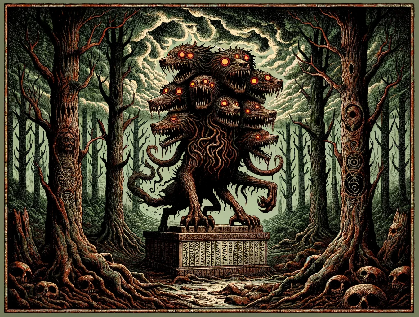 I've been experimenting with a new style I call occult folk woodcutting. What do you think? picture 5 of 14