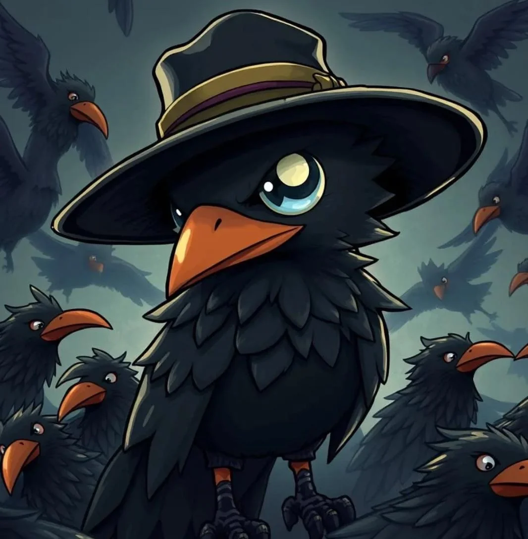 Crows with hats picture 1 of 3