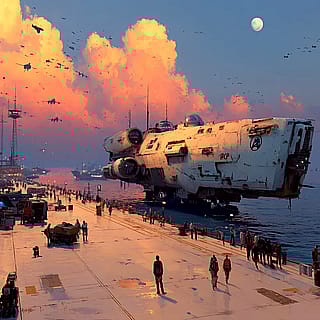 Sunset takeoff'