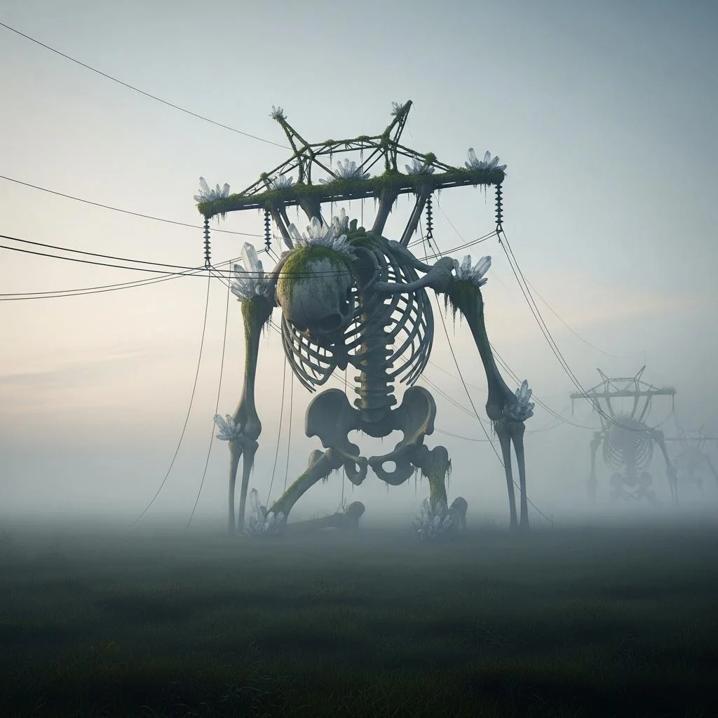 They say the first pioneers of electricity didn't build the pylons. They found them. picture 1 of 1