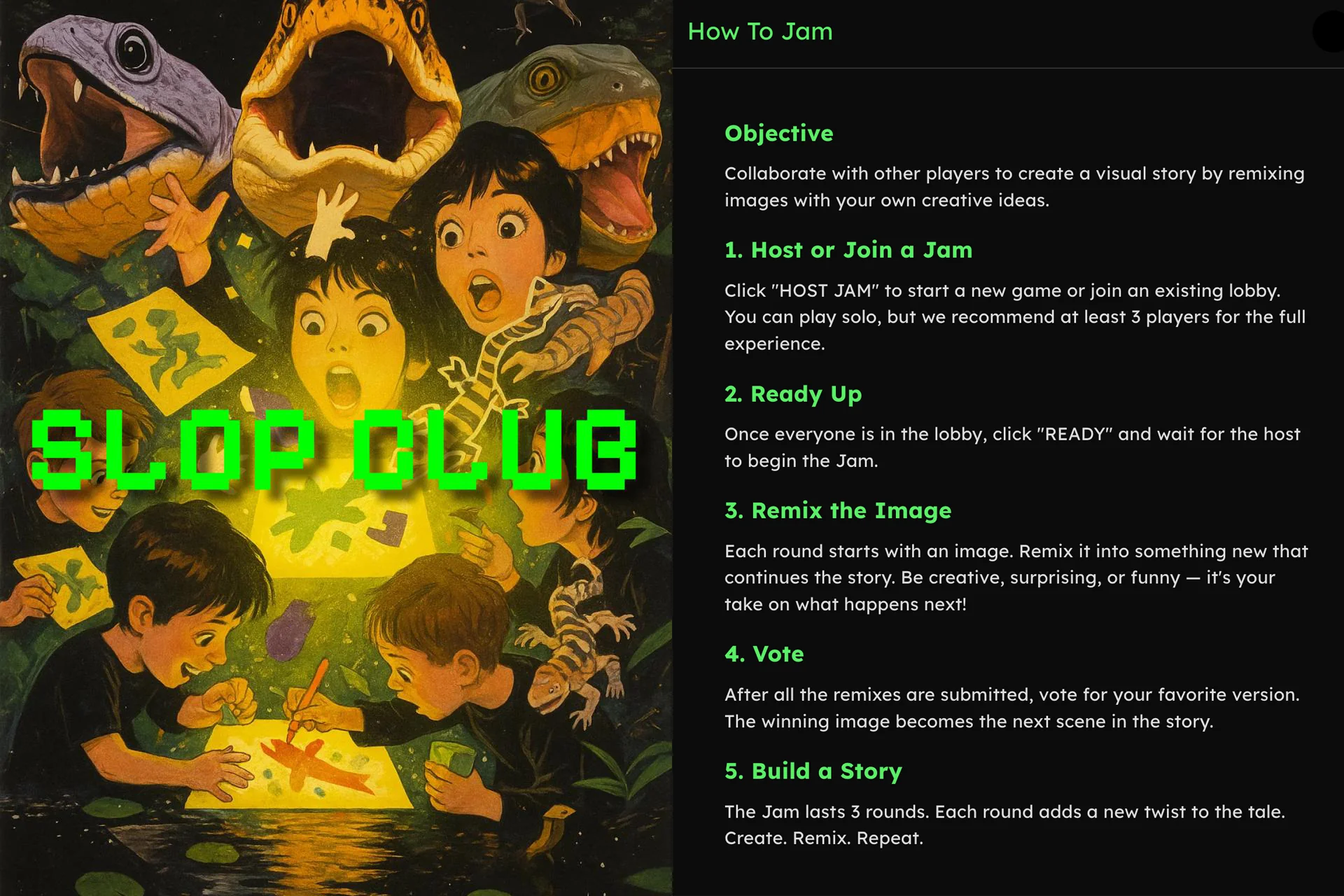 The Daily AI Art Slop Jam is LIVE! Jump in and play with friends in a fast-paced creative AI art game! picture 1 of 1