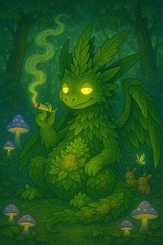 Weed/stoner themed dragons'