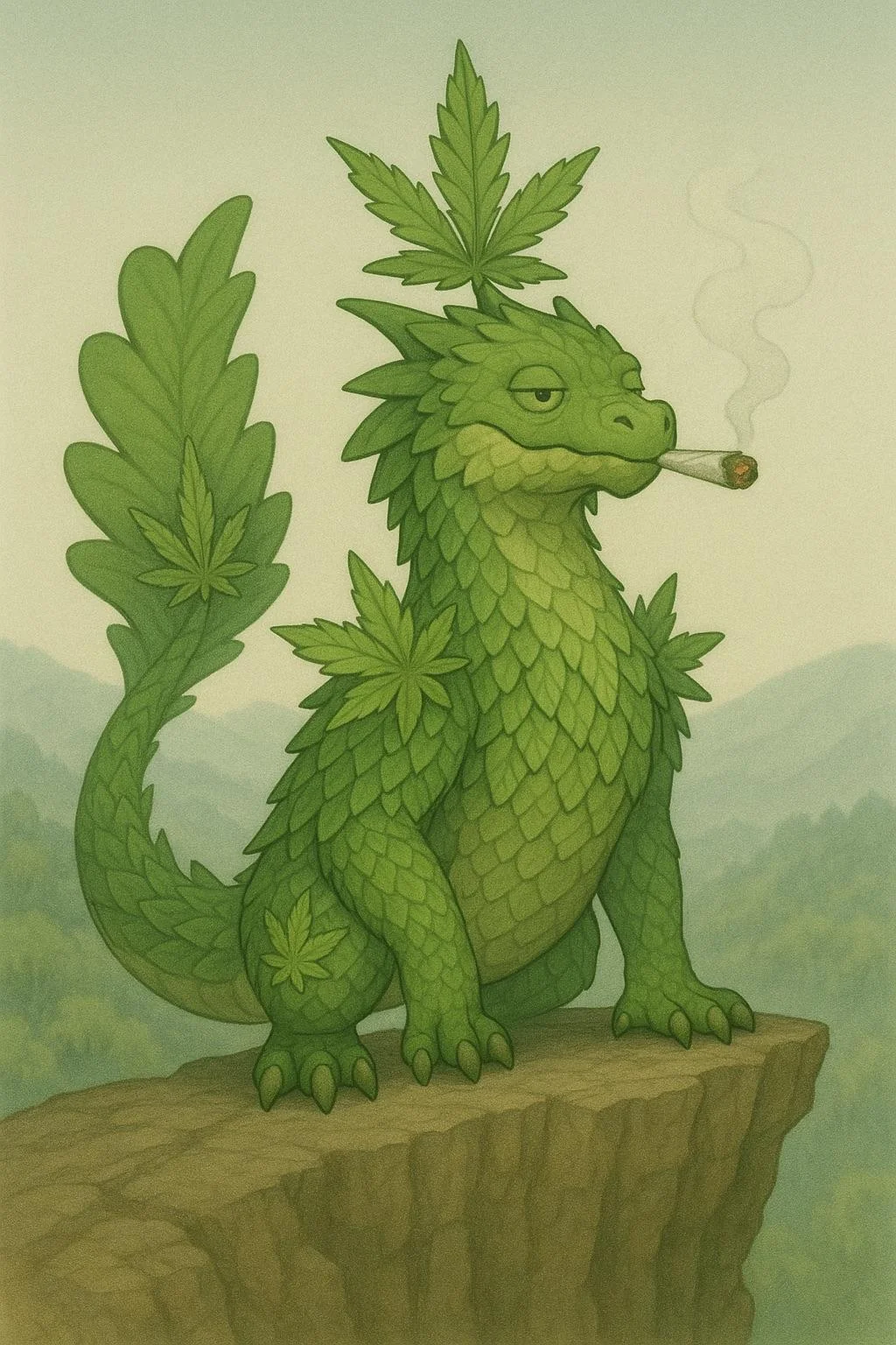 Weed/stoner themed dragons picture 2 of 5