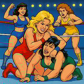 Women wrestling in 80s'