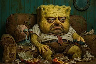what if spongebob just, like, never left the pineapple?'