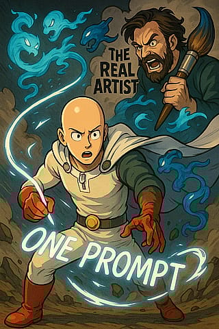 One Prompt Man VS The REAL Artist'