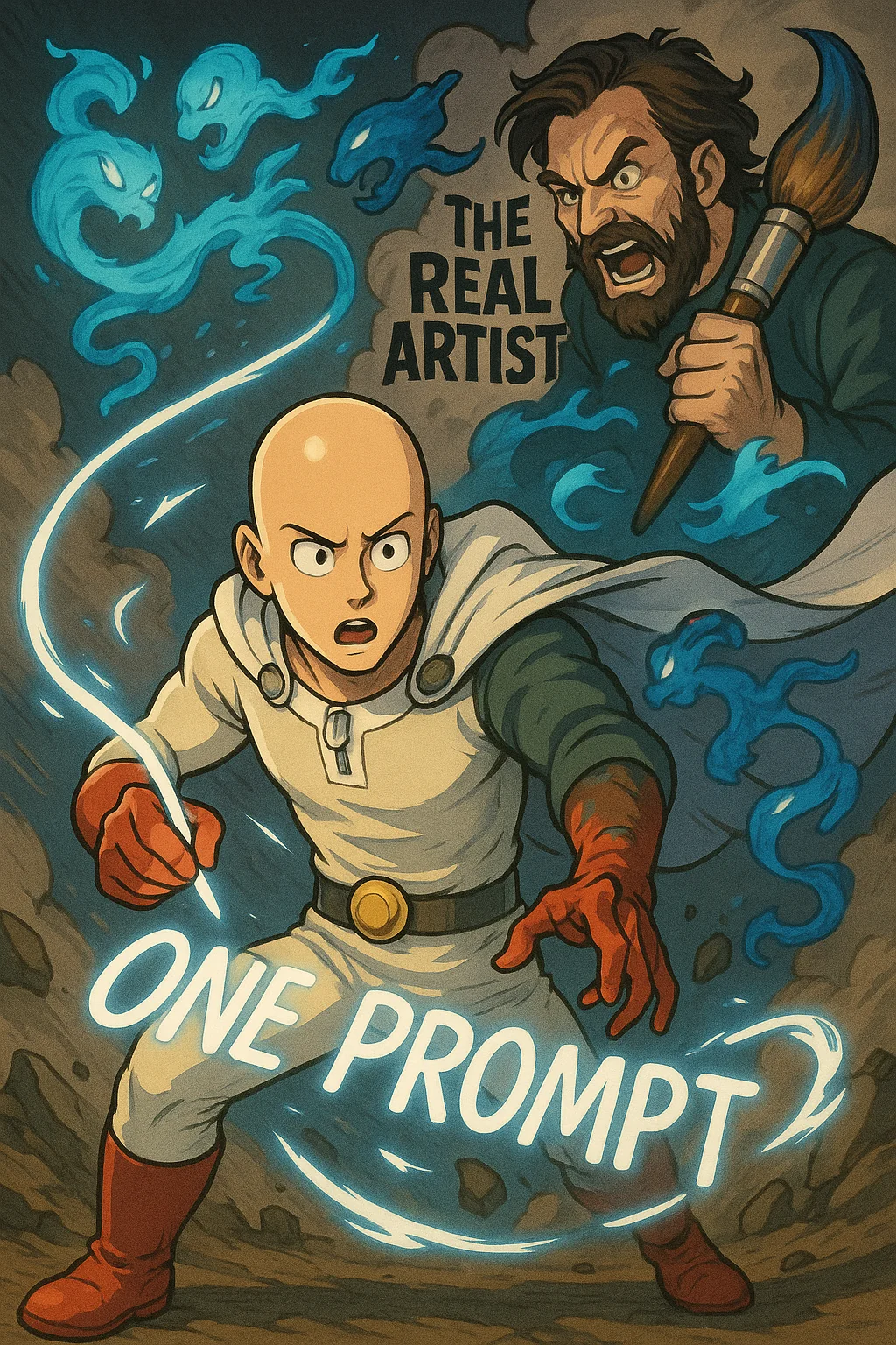 One Prompt Man VS The REAL Artist picture 1 of 1