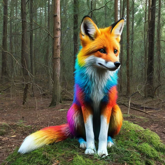 Rainbow fox picture 1 of 1