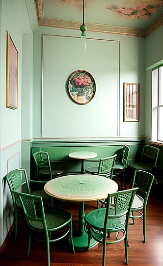 Art Nouveau inspired tea rooms.'