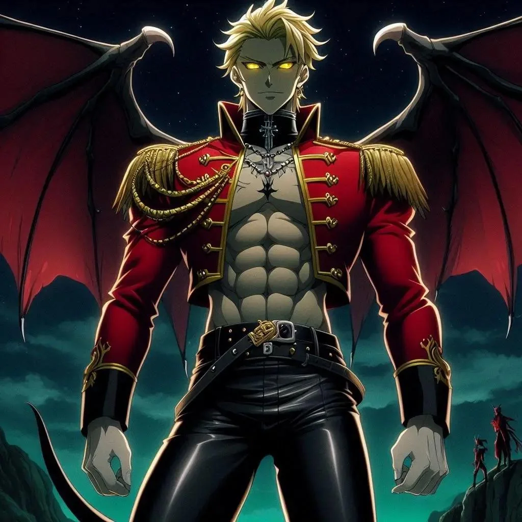 A demonic prince in various different art styles. picture 1 of 7