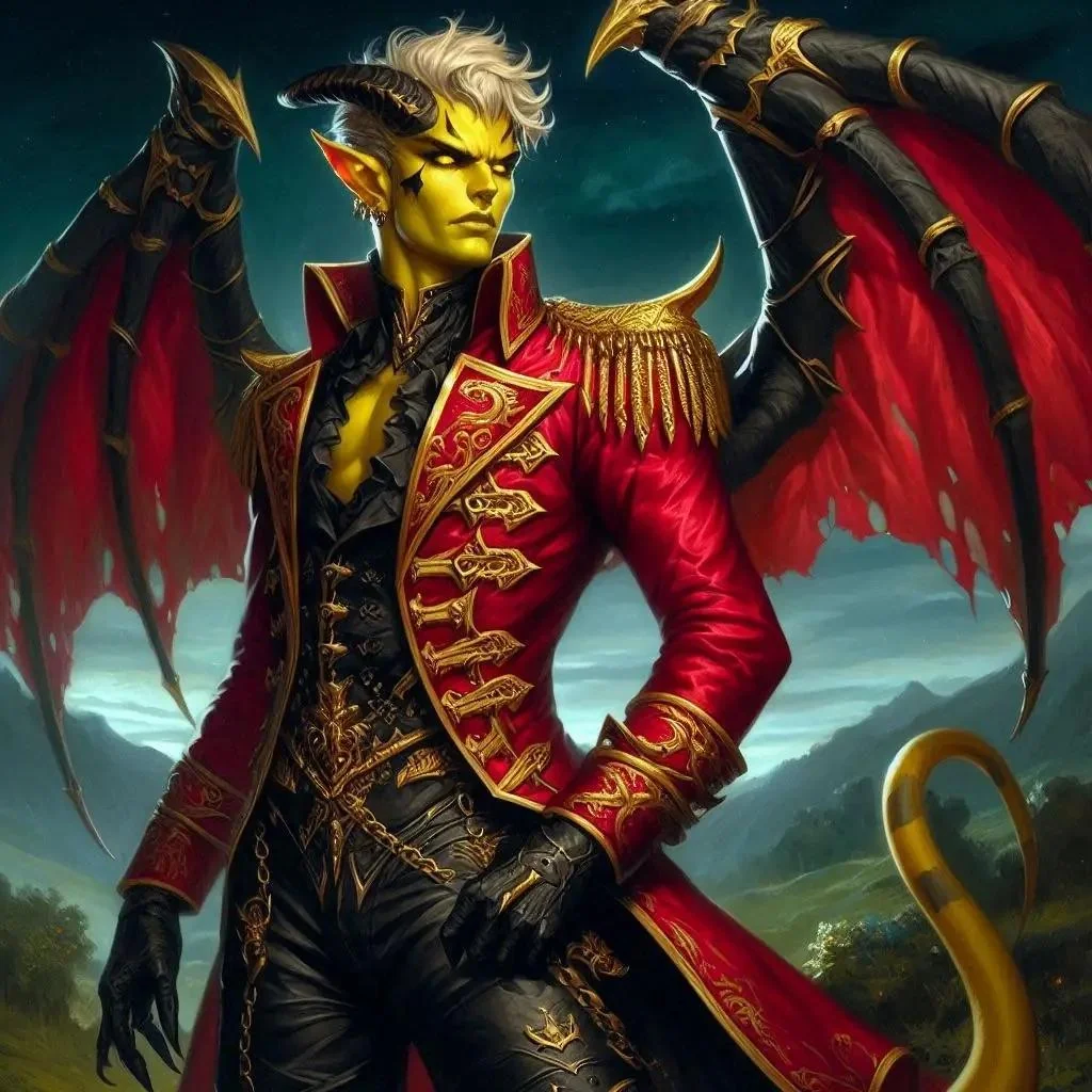 A demonic prince in various different art styles. picture 3 of 7