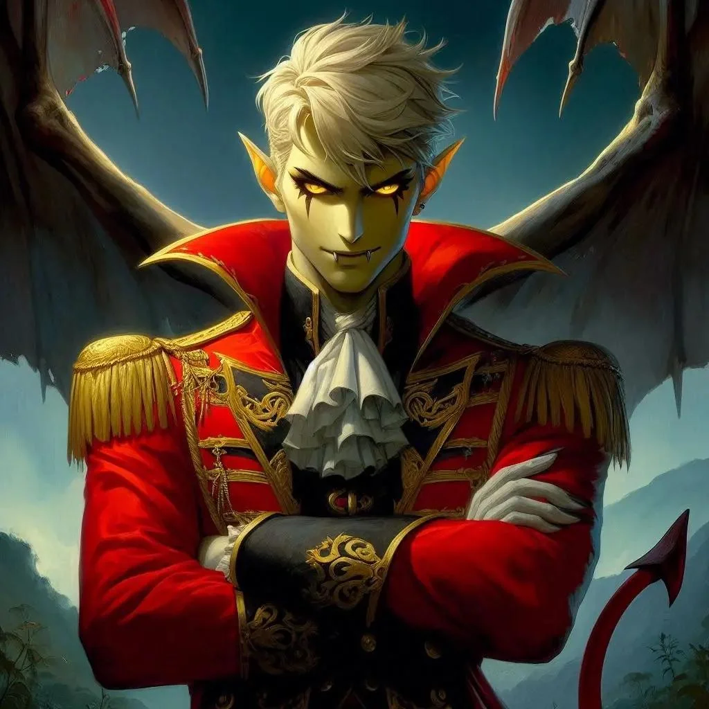 A demonic prince in various different art styles. picture 6 of 7