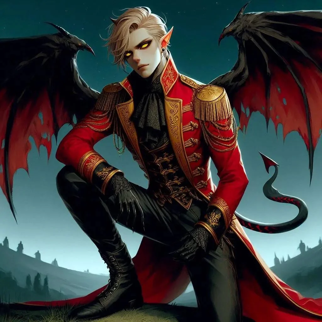 A demonic prince in various different art styles. picture 7 of 7