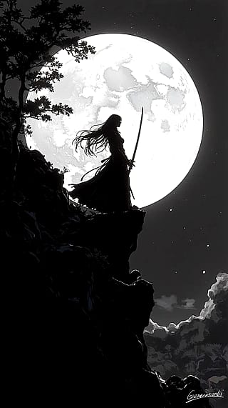 Swordsman Beneath the Moon / Phone Wallpaper Archives'