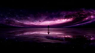 Cosmic Ocean Galaxy Reflection'
