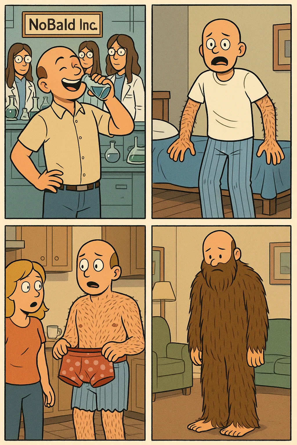 A man tests a miracle product to regrow his hair… picture 1 of 1