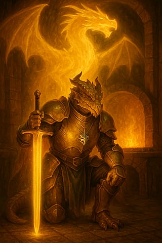 Dragonborn paladin I was just playing around with a story for'