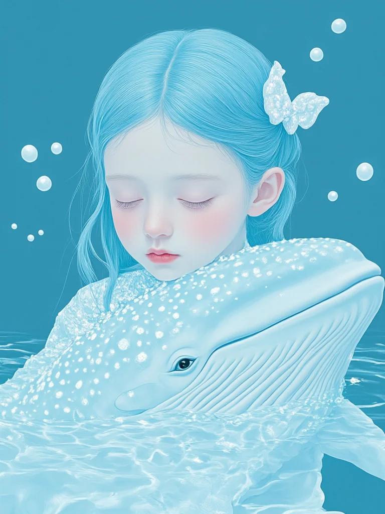 Girl and whale picture 2 of 4