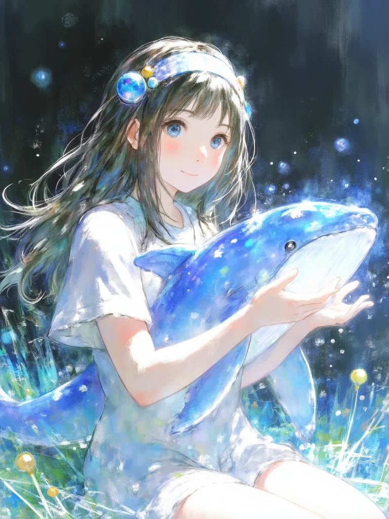 Girl and whale picture 3 of 4
