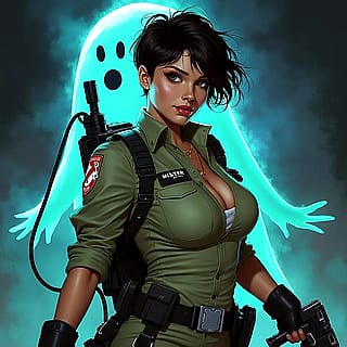 My ghost busters Oc I made with chat gpt'